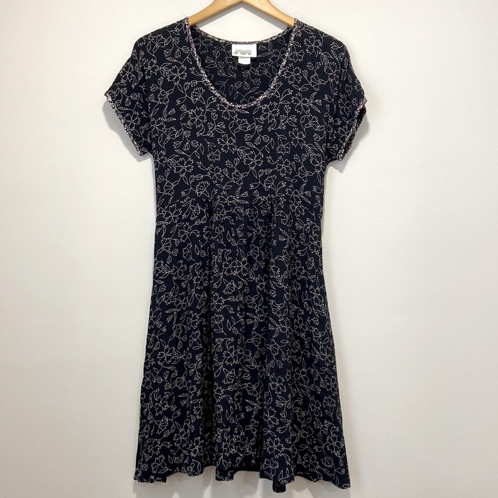 Floral Midi Skate Dress Women Size M